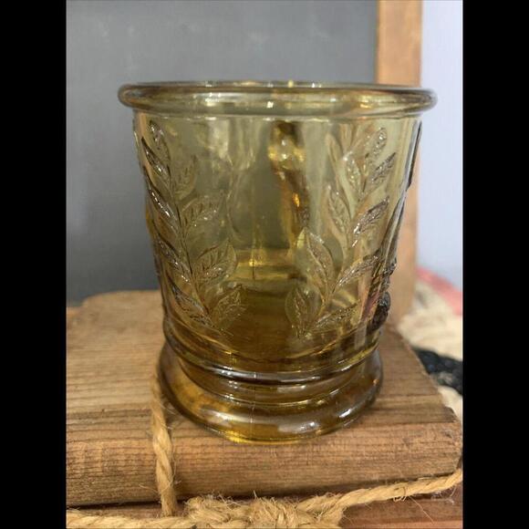 Vintage Mosser Gold Amber Child's Glass Kitten and Puppy Mug Cup  Cat Dog​​ - Picture 4 of 7